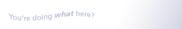you're doing what here?